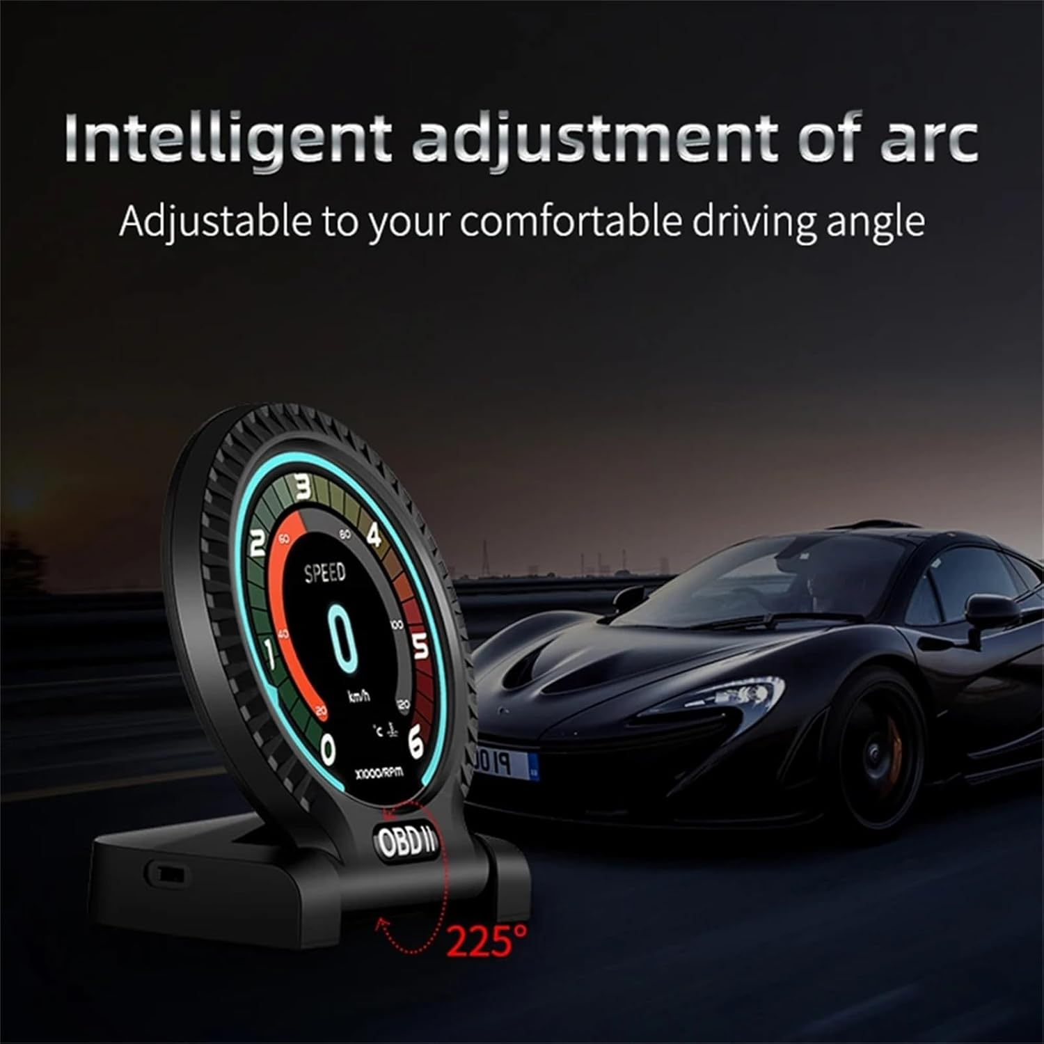 F10 OBD2 Car Hud Guage Head Up Display Speedometer RPM Water Temp Speeding Alarm Fatigue Driving Reminder Car Auto Accessories