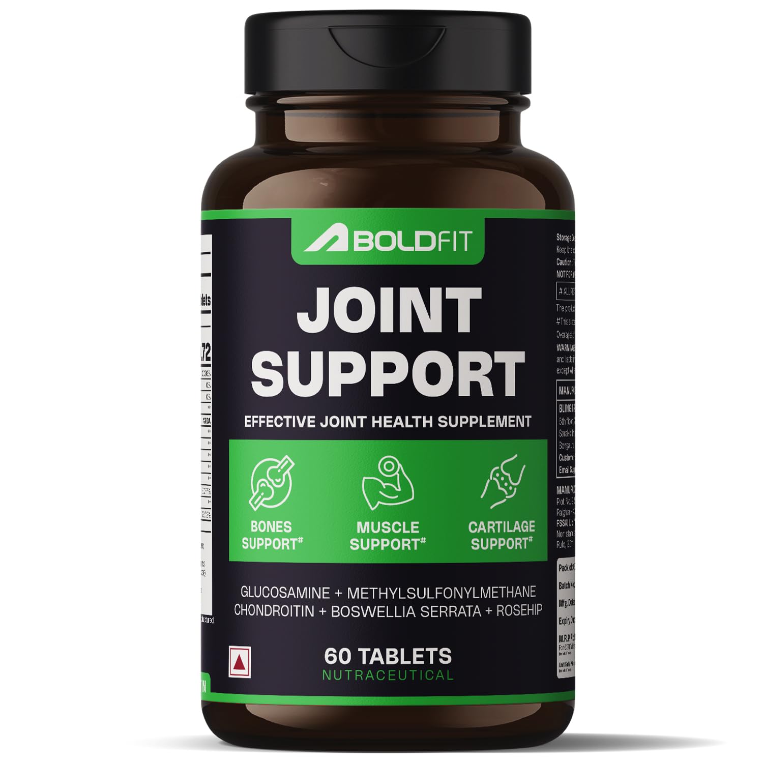 Boldfit Joint Support Supplement for Men and Women with Glucosamine 1000mg, Chondroitin, Boswellia & Rosehip(60 Tablets) (B08N18N71Z) Amazon Price History, Amazon Price Tracker