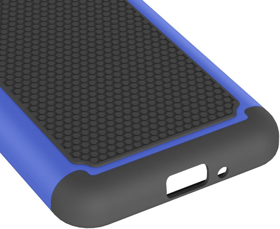 Grand Prime Case, LK [Shock Absorption] Hybrid Dual Layer Armor Defender Protective Case Cover for Samsung Galaxy Grand Prime (Blue)