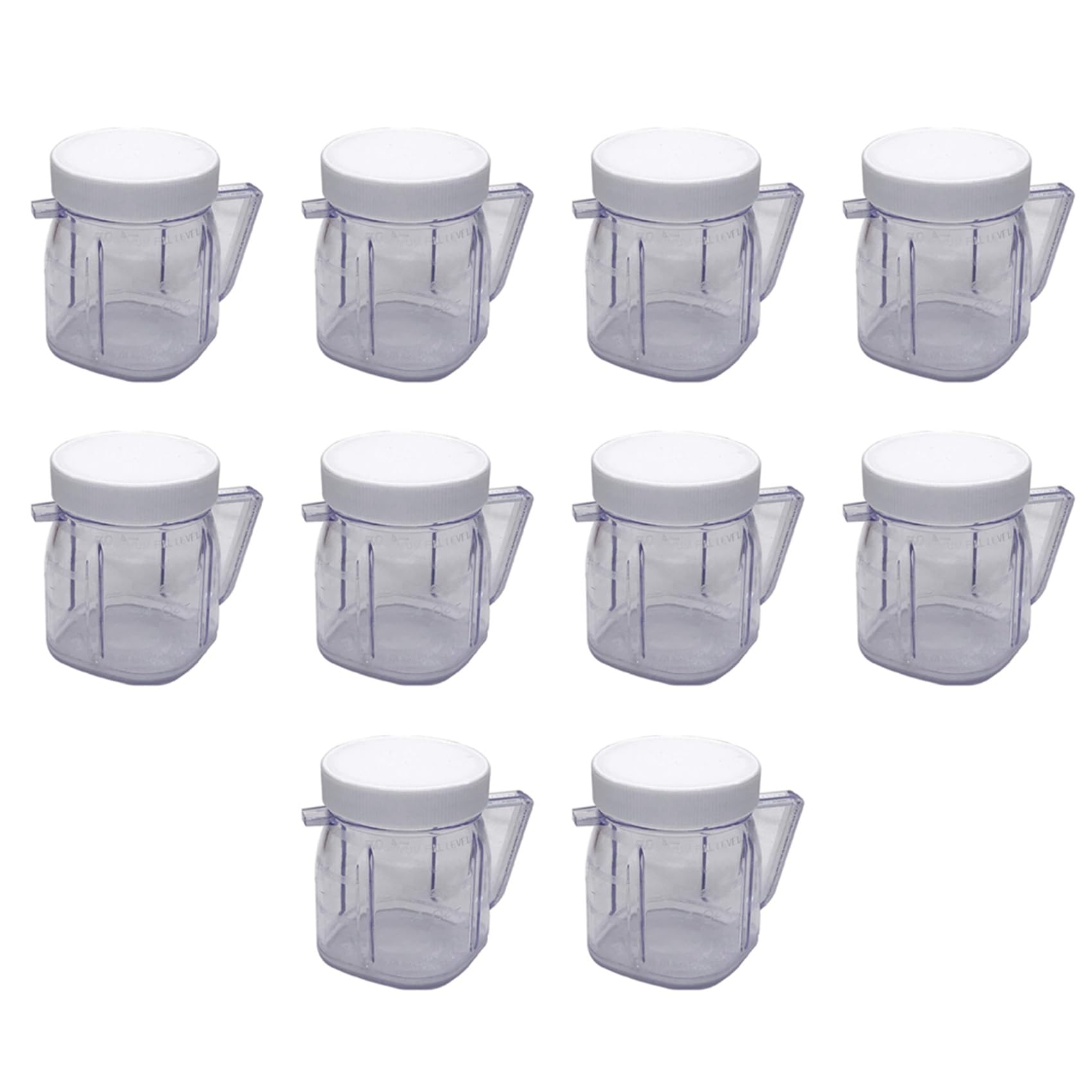 Hndhbfgrt for Blender Replacement Parts, 4937 Mini Osterizer Blender Jar Accessory, Cup Mini Plastic Jars with Lids(10 Pack)