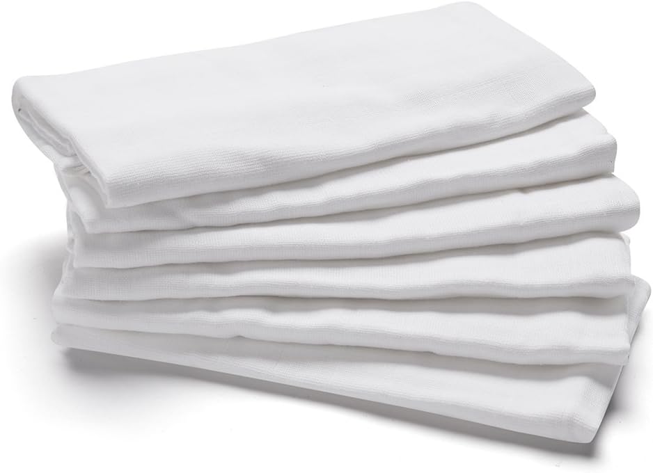 Lovjoy 100% Cotton Muslin Squares/Cheese Cloth - Pack of 6-70 x 70 cm (White)