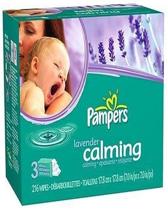 Pampers Baby Wipes Refills, Calming Lavender Scent, 216