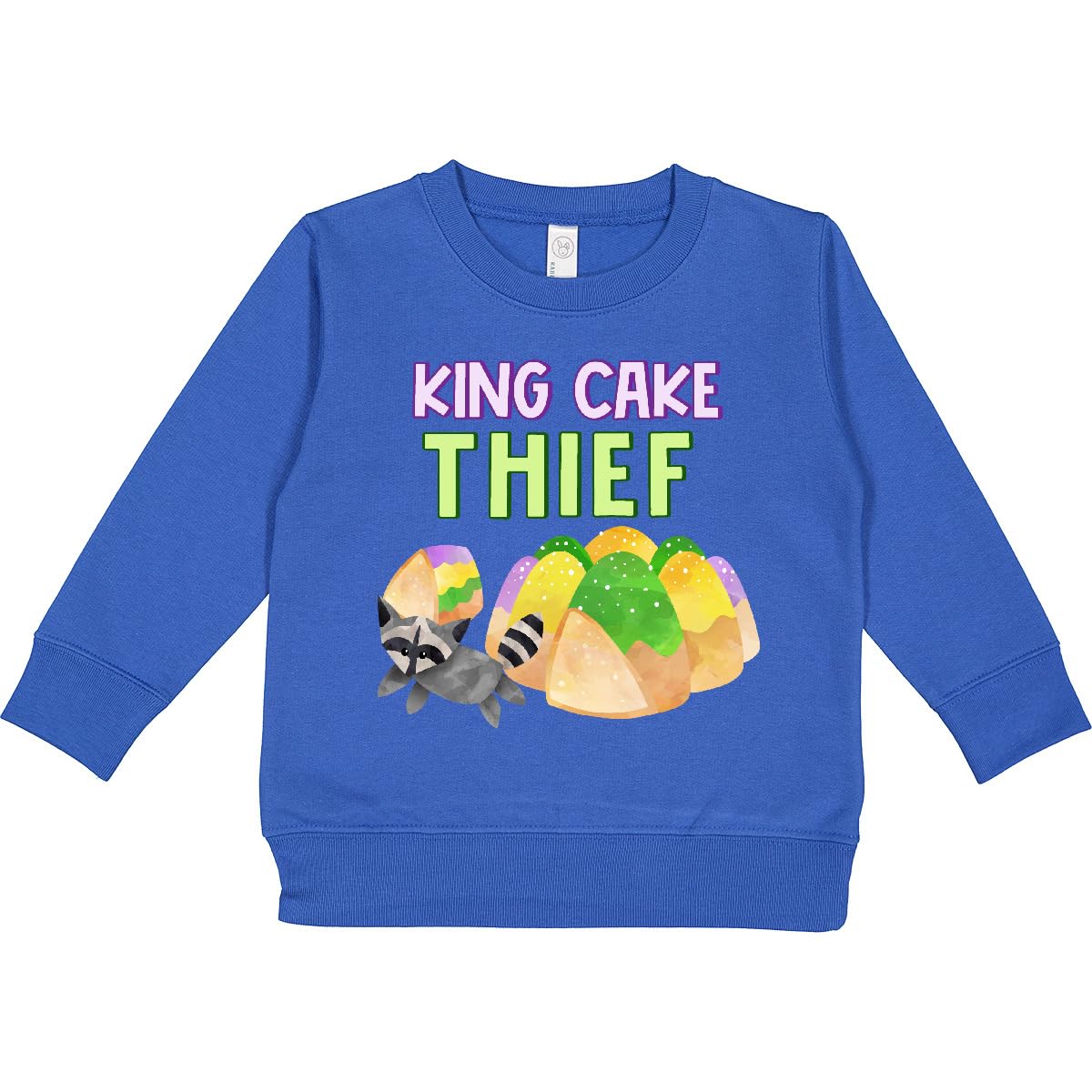 inktastic King Cake Thief Raccoon Toddler Sweatshirt 3T Royal 40c0f