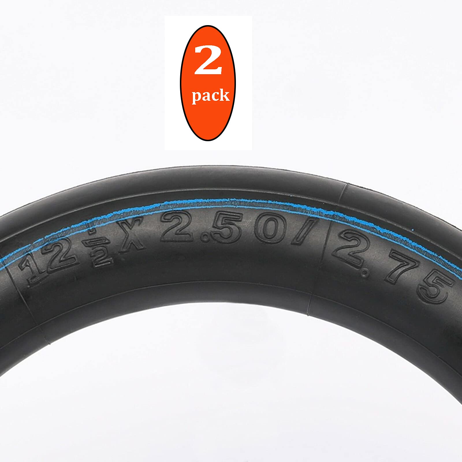 12.5x2.75 Inner Tubes - 2 Pack TR13 Straight Valve Tubes For Mini Bikes & Electric Scooters