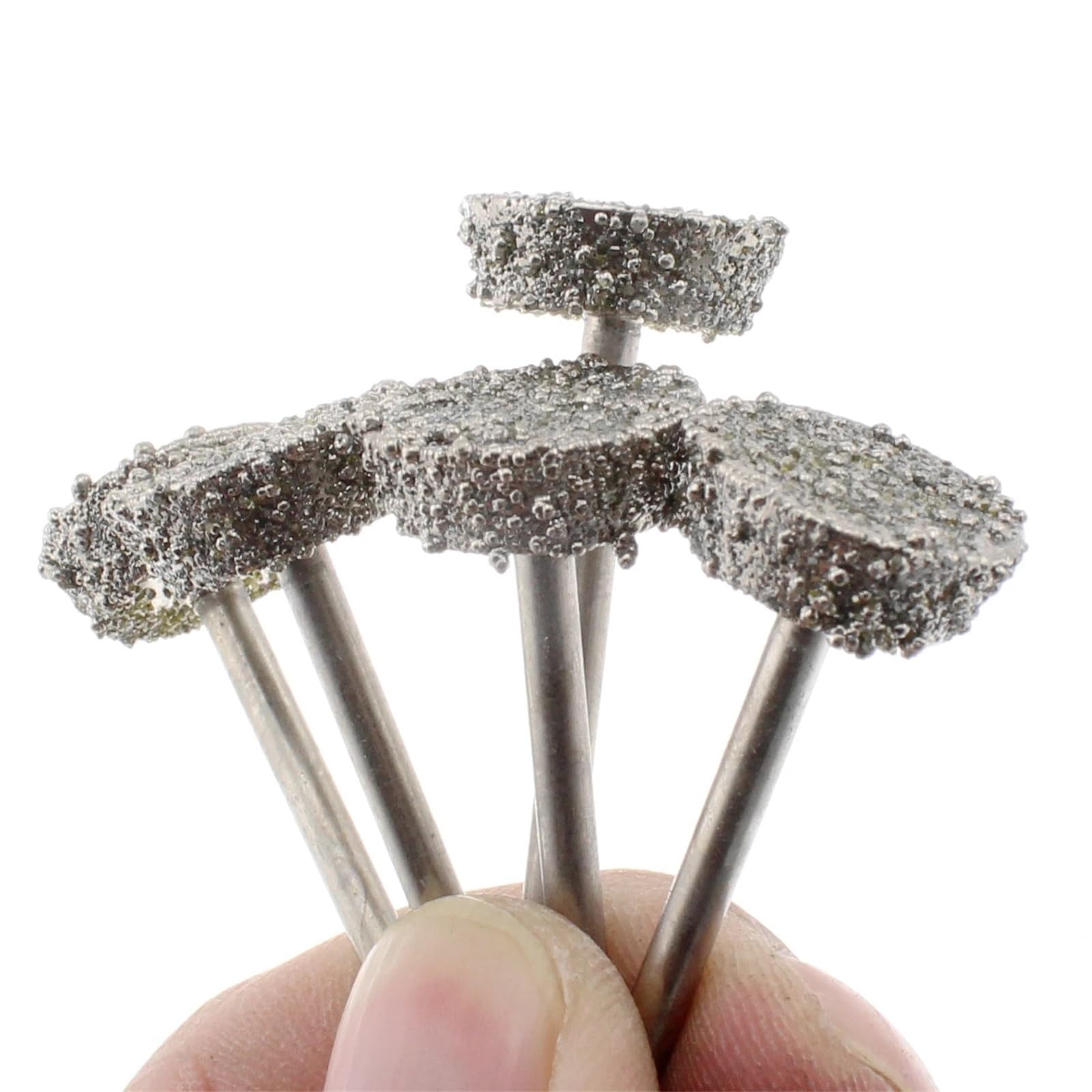 5 Stücke 16mm KURZE INVERTIERT KONISCHE Diamant-schleiffräser Körnung 46 for Glassteinschnitzerei Lapidar 3,0mm