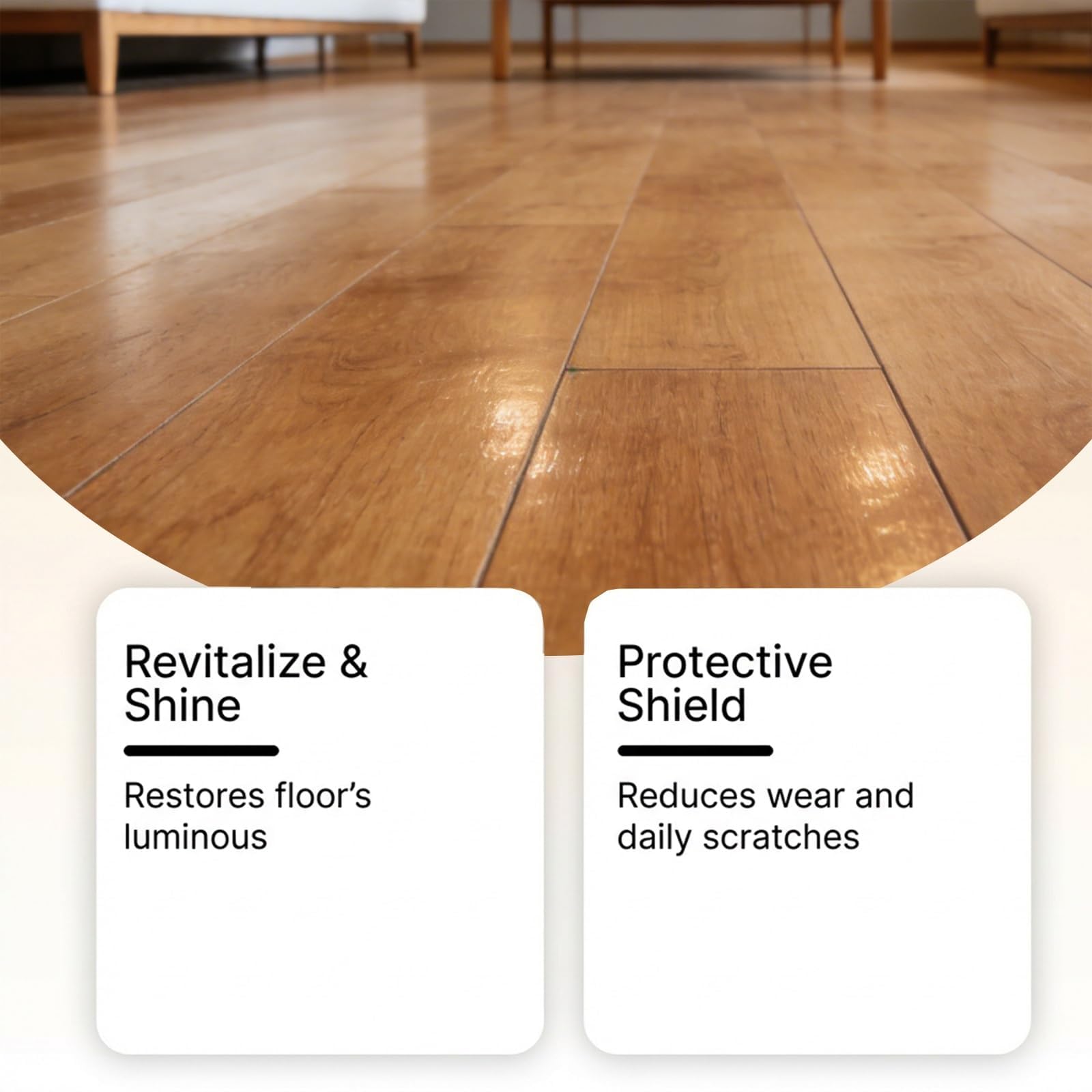 Pulidor y restaurador de suelos multisuperficie, limpio, abrillantador y restaurador de madera y suelos de madera dura, limpiador de madera y restaurador, muebles de madera dura de brillo rápido (5