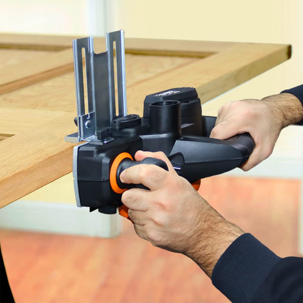 WORX WX615 – leistungsstarker Elektrohobel mit 750W - 82mm Arbeitsbreite – hochwertige HSS-Klingen - Bürstenbreite 82 mm - Durchgangstiefe bis 3mm