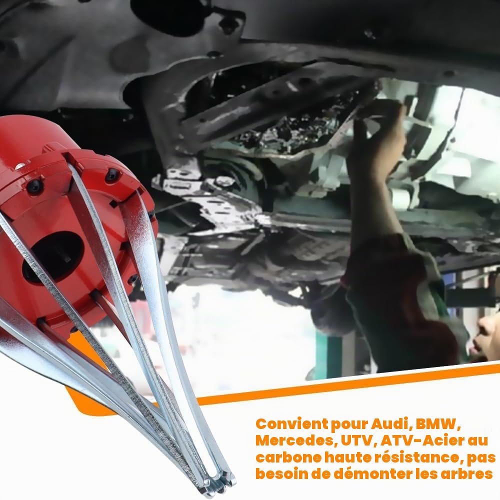 NEWFUN Expandeur Soufflet de Cardan, Jeu d'outils pour Le Montage d'arbres de Transmission avec cône pour Le Montage de Douilles de Traction 20-100 mm