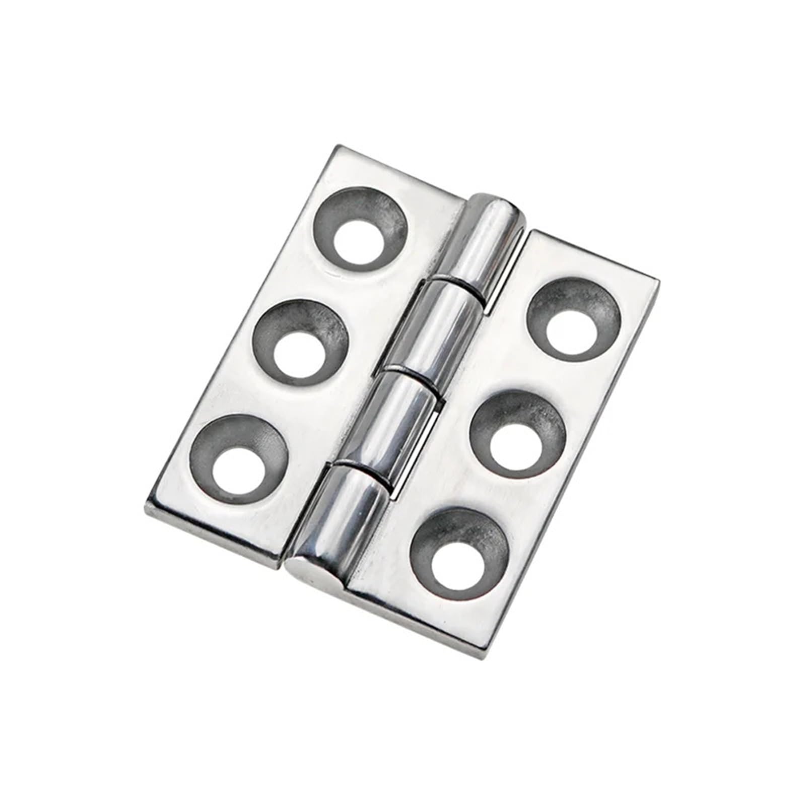 Bisagra de acero inoxidable 304 for puerta de armario eléctrico industrial, con orificio grande, 1 unidad(80mmX65mmX6mm)