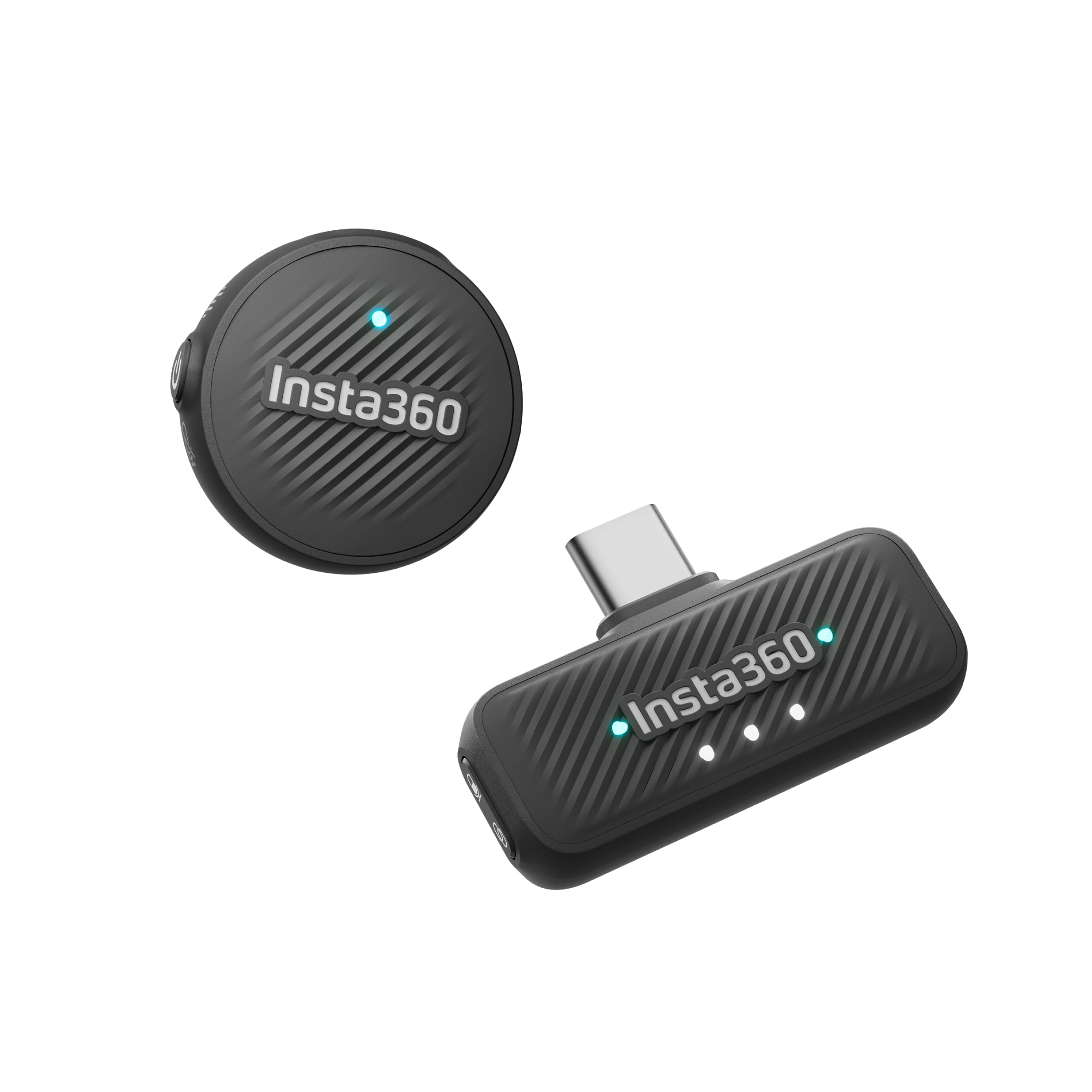 Insta360 Mic Air (1 TX + 1 RX), cancelación de Ruido, 300 m de Alcance, micrófono inalámbrico por USB-C para iPhone/Android/PC/Mac, vlog, Streaming