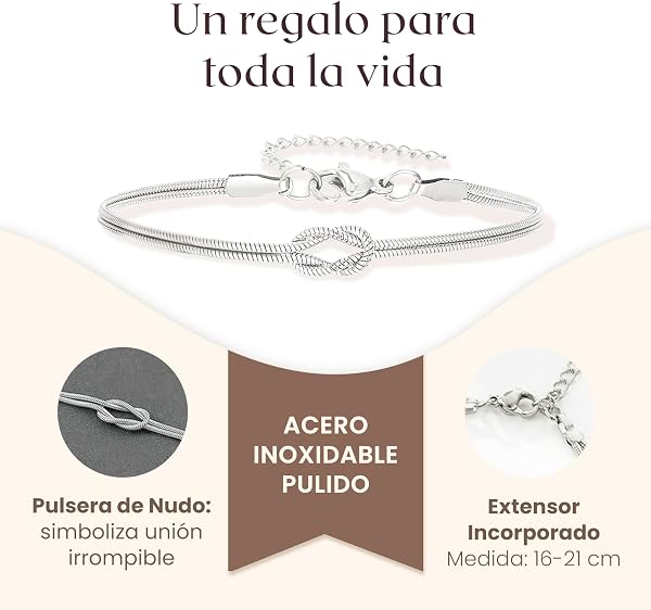 Pulsera Mamá de Acero Inoxidable con Tarjeta Dedicatoria para Dia de la Madre, Caja Lista para Entregar, Ideas de Regalos Para Madres, Elegante, Emotivo - 3