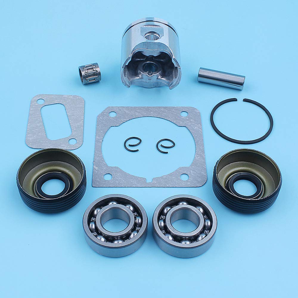 Zestaw uszczelek olejowych łożyska korbowego tłoka 40 mm, dla Husqvarna, 340 345, dla Jonsered, 2141 2145 Pierścień do piły łańcuchowej Klatka igłowa Część zamienna Zestaw pierścieni tłokowych