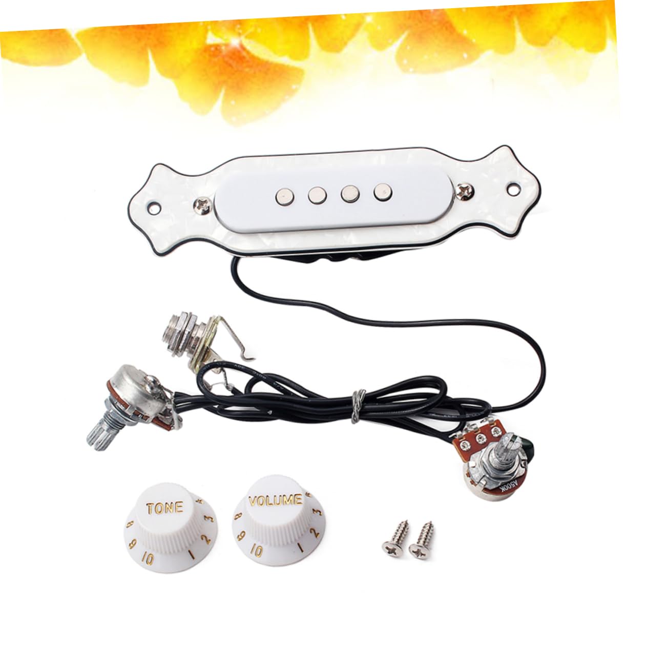 Supvox 3stücke String Soundhole Pickup Für Akustik Gitarre Magnetischer Tonabnehmer Mit Lautstärke Und Klangregelung Hochwertiges Material Inklusive Montagezubehör Weiß