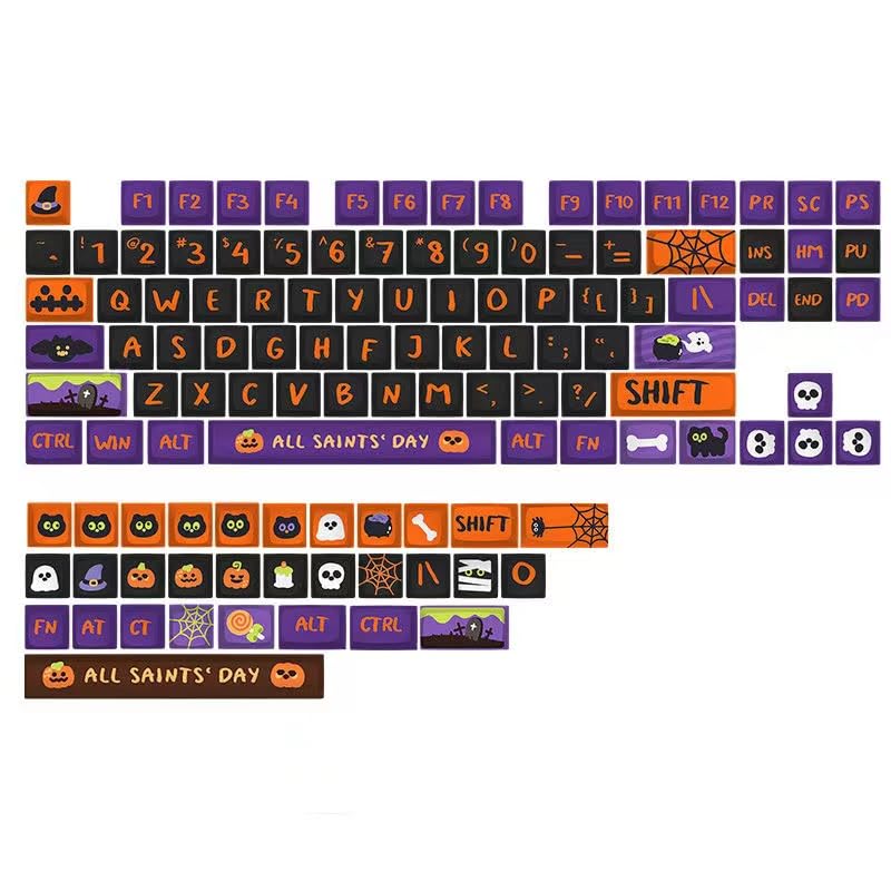 ハロウィン　キー Amazon.com: PBT keycap Halloween Theme 130 Key MOA keycaps
