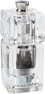 Cole & Mason Moulin À Poivre Mini Cube 90 MM, Acrylique, Transparent