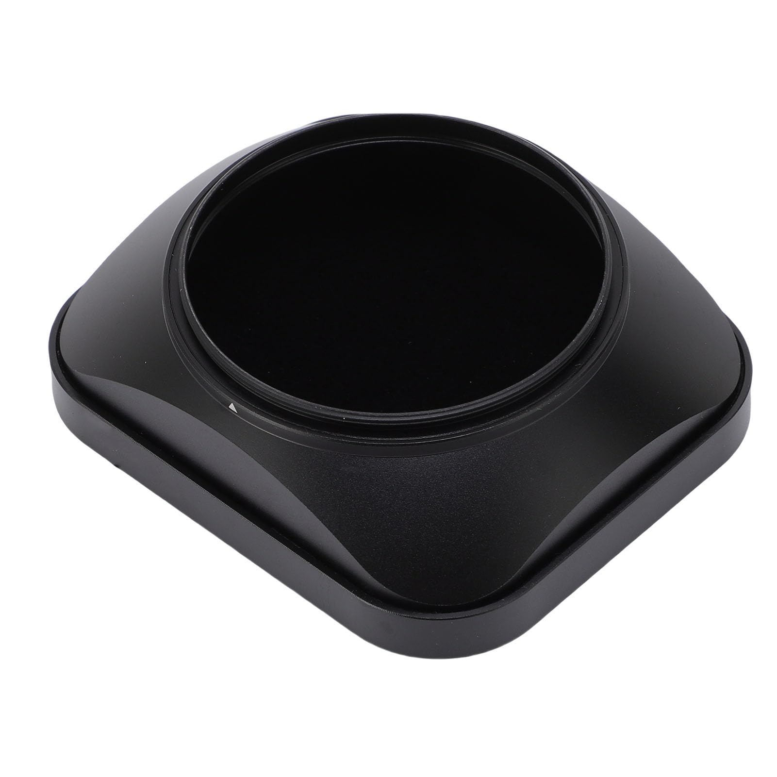 Paraluce quadrato per obiettivo da 55 mm, in lega di alluminio, universale, in metallo, accessorio per fotocamera (nero)