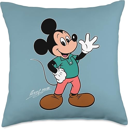 Disney Mickey Mouse Retro Character Wave Pose Trip - Almohada a juego