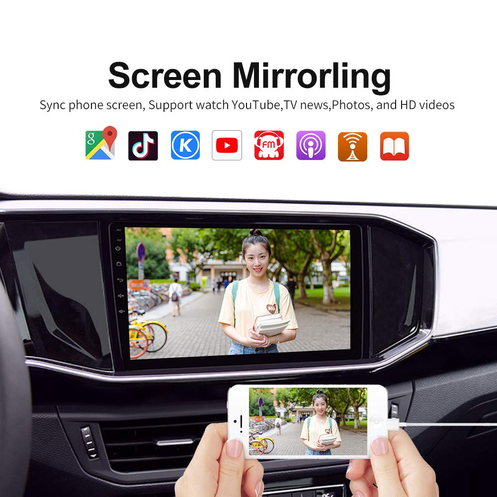 Carlinkit Carplay Dongle sans fil USB récepteur adaptateur pour unité de tête Android (autoradios Android) Compatible avec Android Auto/CarPlay/Mirror Screen, Bluetooth Carplay