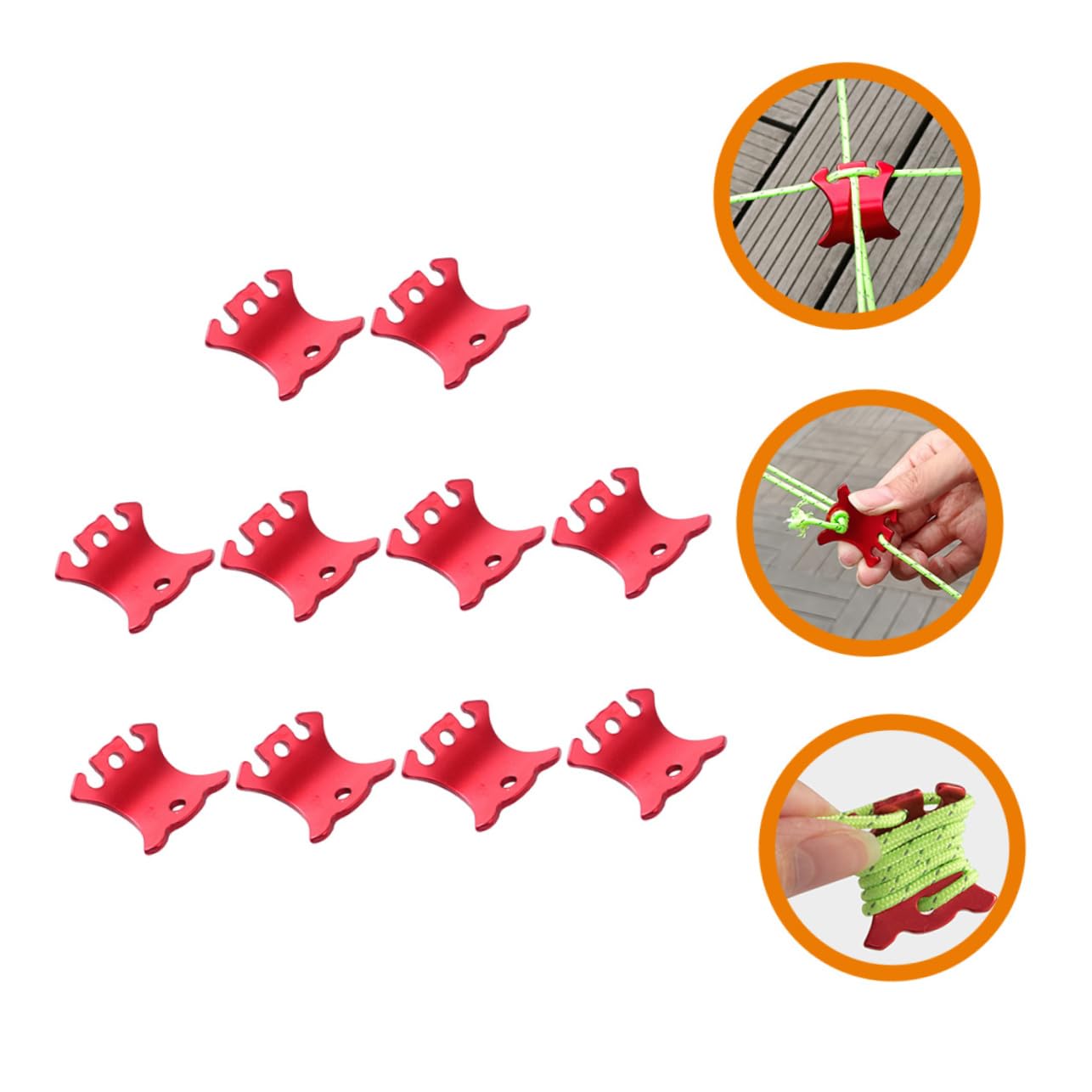 Toddmomy Ajusteurs De Corde Portables Boucles De Corde Intelligentes Rouges pour Pique- en Alliage D'Aluminium Multifonction