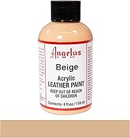 Vista 2 de Angelus - Pintura acrílica para cuero, 4 onzas, color beige