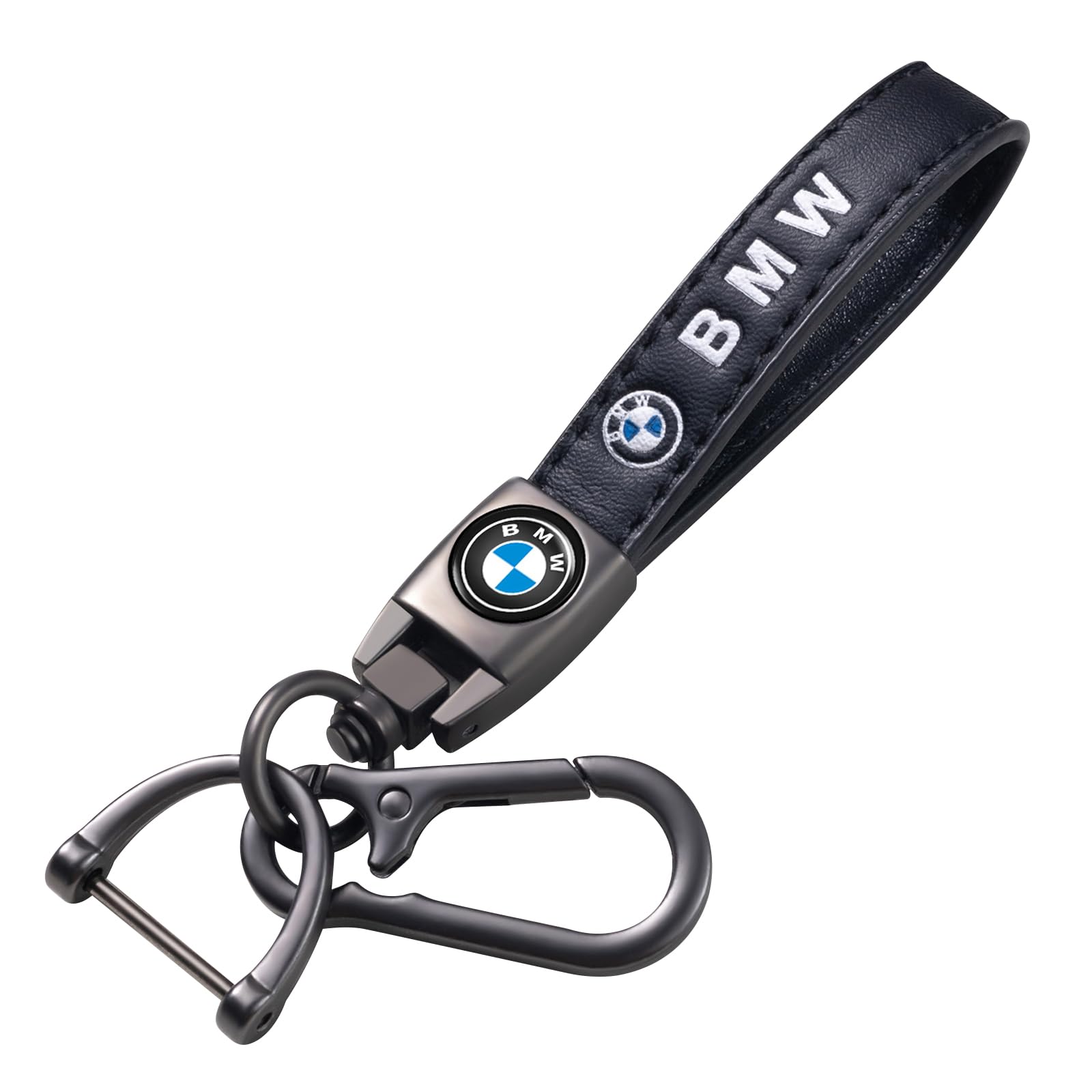 Leather Car Keychain, Metal Car Key Ring Key Chain for Car Key Fob Accessories, Car Key Fob Keyring Replacement — view 9