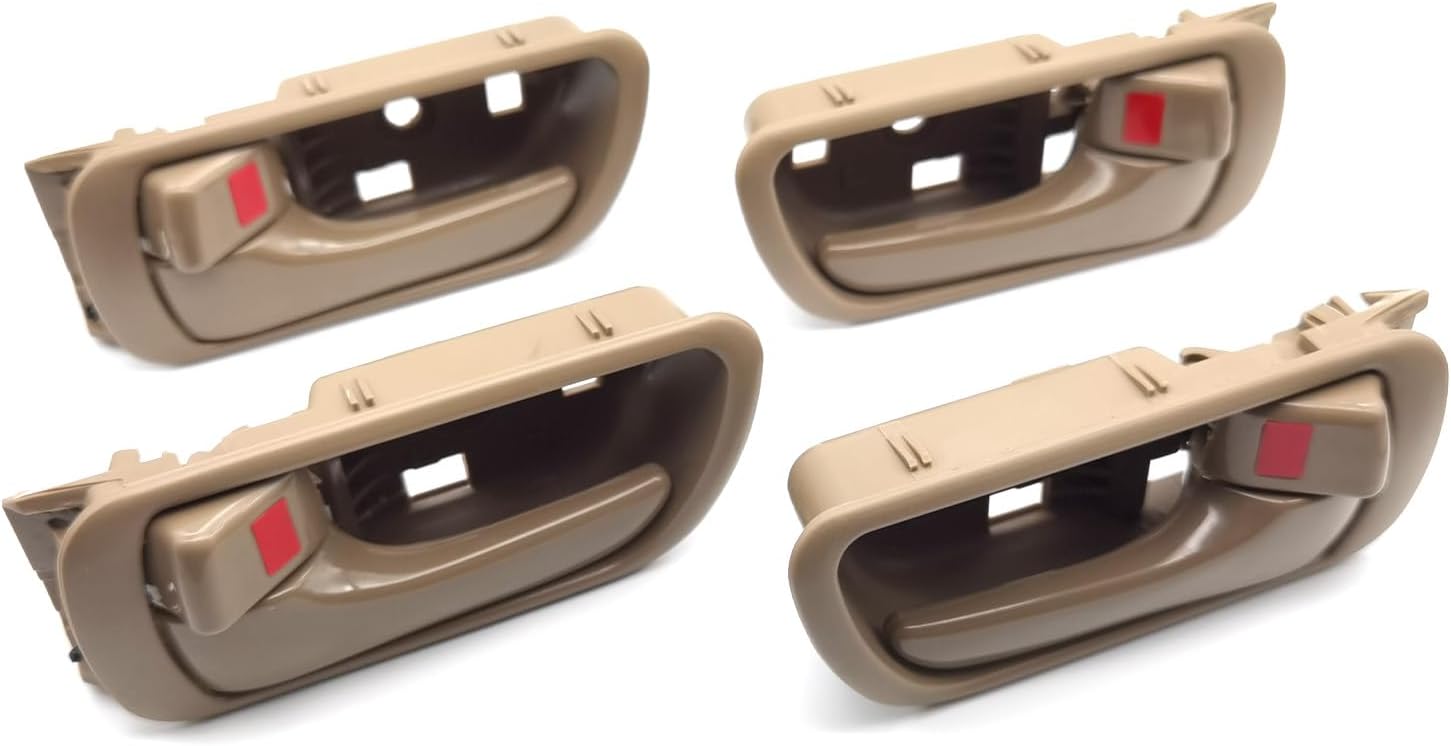 4Pcs Beige Interior Inside Door Handles Compatible with Toyota Camry 2002 2003 2004 2005 2006, Front/Rear Driver & Passenger Side Inner Door Handle