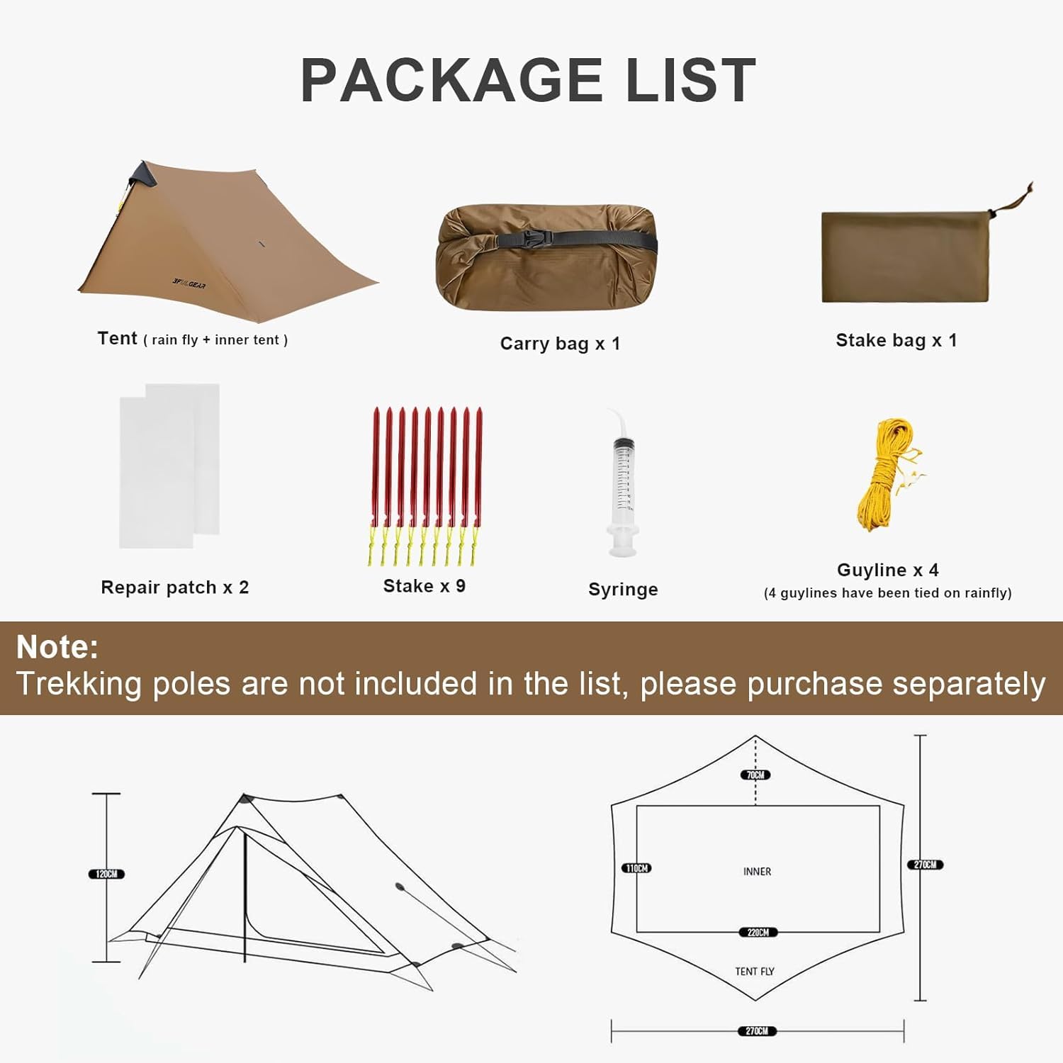 3F UL Gear Lanshan ultralekki namiot na 3/4 pory roku, idealny na kemping w ogrodzie, lekki namiot kempingowy i turystyczny