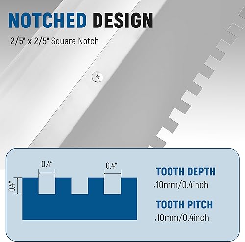 Miniatura 3 de BAOSHISHAN Herramientas para azulejos de 24 pulgadas, paleta de azulejos grande de 25 x 25 pulgadas, paleta de muesca cuadrada para azulejos