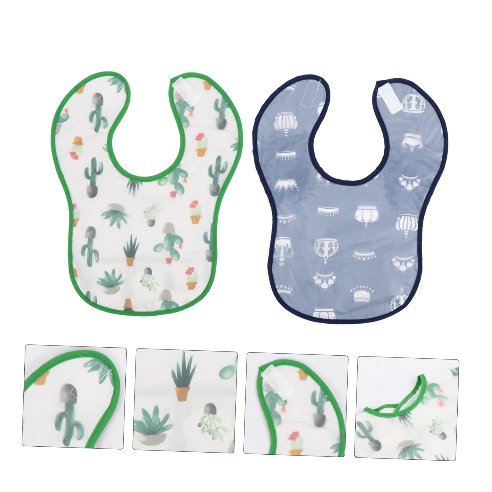 Abaodam 6piezas Baberos Impermeables Para Bebés De Baberos De Algodón Resistente Olores y Lavables De Cartoon Perfectos Alimentación Aprendizaje De Comida