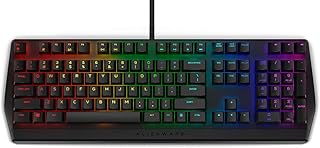 Alienware 410K Mechanical RGB Gaming Keyboard (AW410K), US Layout (QWERTY), Cherry MX Brown Switches, Per-key AlienFX RGB Lighting, Height Adjustable (Dark Side of the Moon)
