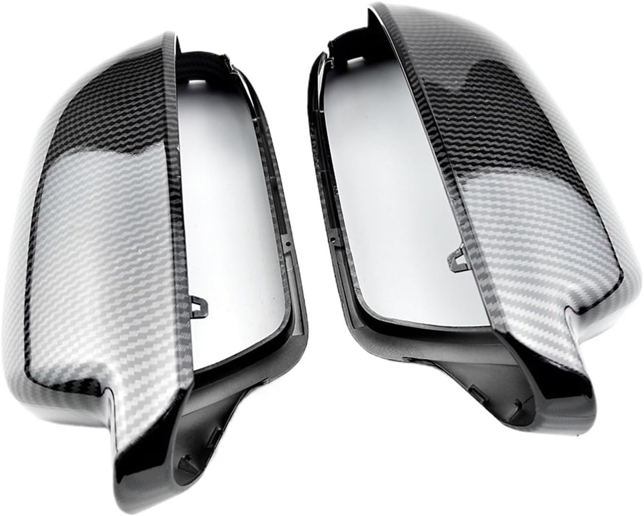 2 個カーボンパターンバックミラーカバーキャップ互換性アウディ A4 B8.5 S4 2013-2016 A5 S5 2010-20