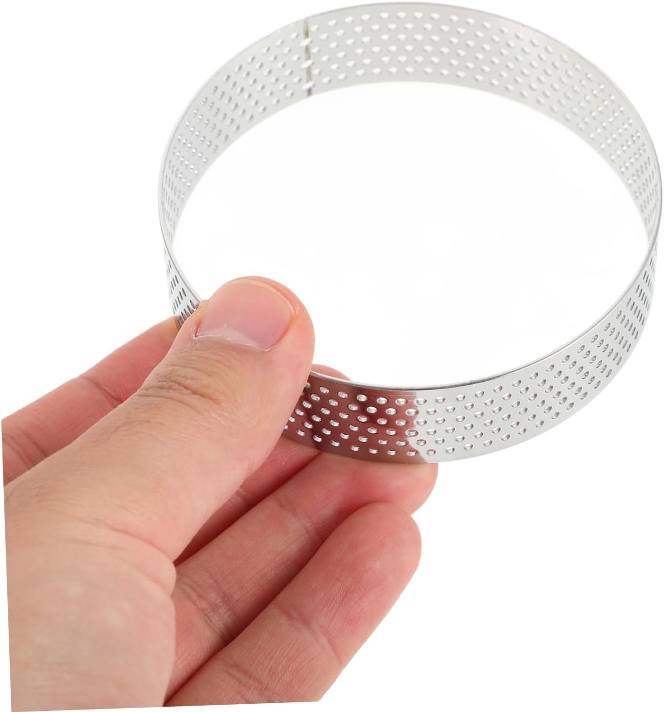 6Pcs Round Style Tart Ring Mold Baking Rings for Mousse Cakes Easy to Use and Store for Home and Bakery Desserts
