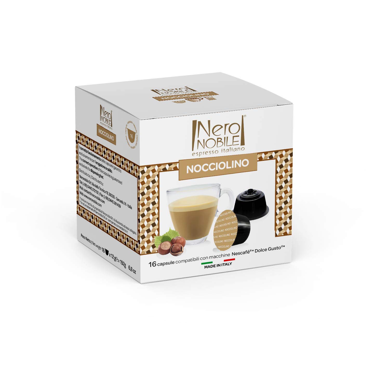 Neronobile Compatible Hazelnut 16 Drinks, Dgnerhaz