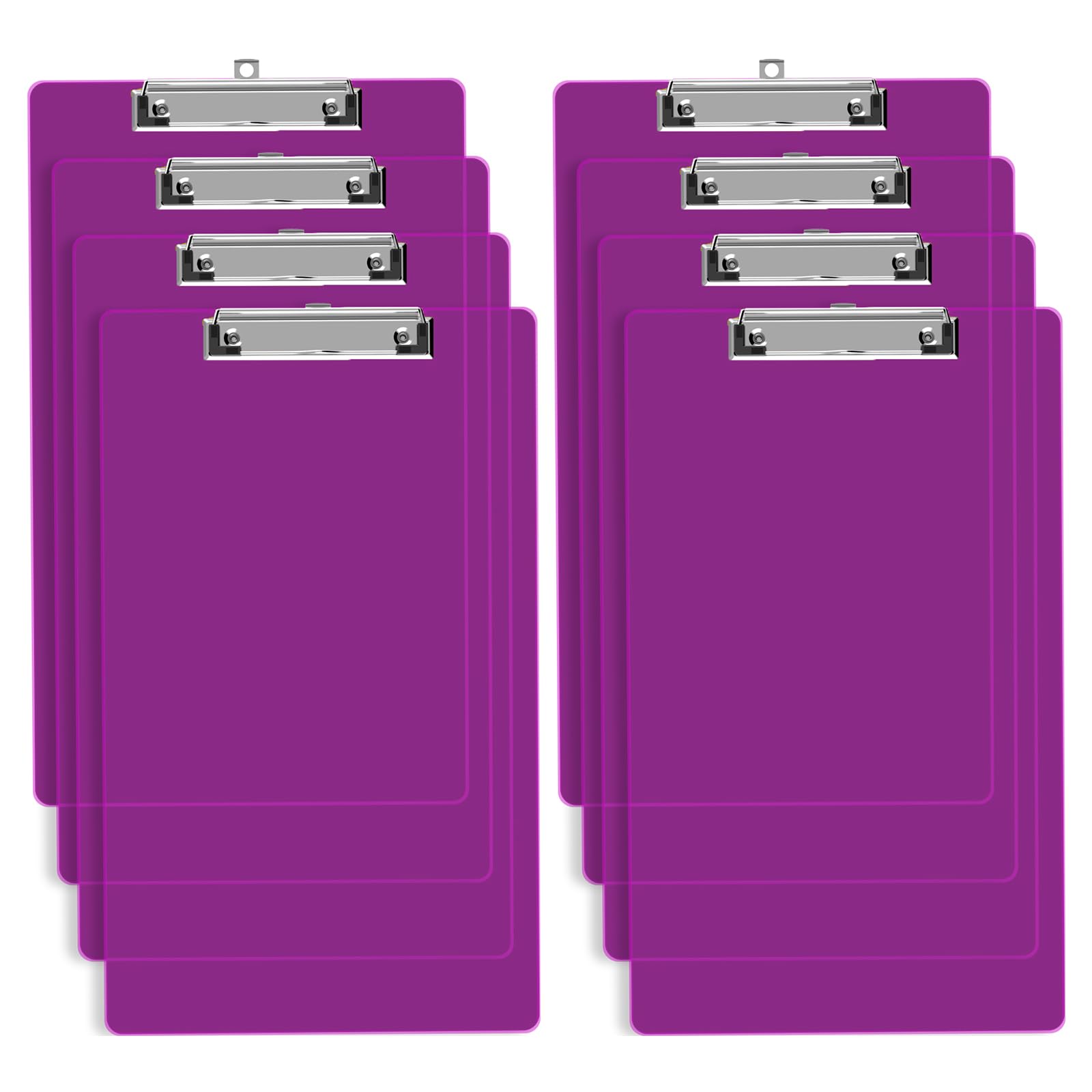 Juvealoe Legal Size Clipboard, 8.5 x 14 Purple Plastic Long Clip Board with Low Profile Clip, 9 x 15 in, Suitable for Legal Lawers and Business,