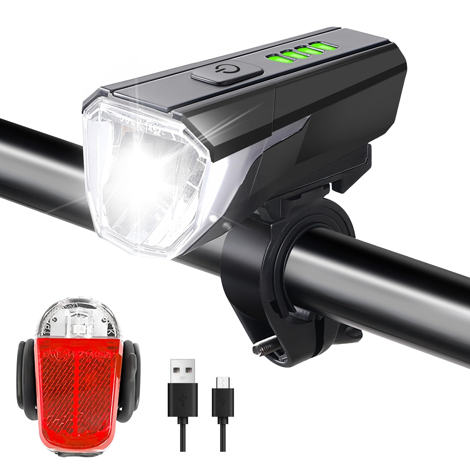 KRUMAD LED Fahrradlampe 800 Lumen - Wasserdicht Mit Powerbank Funktion