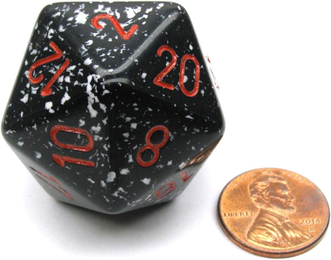 Jumbo d20 Counter - Speckled 34mm Dice: Space