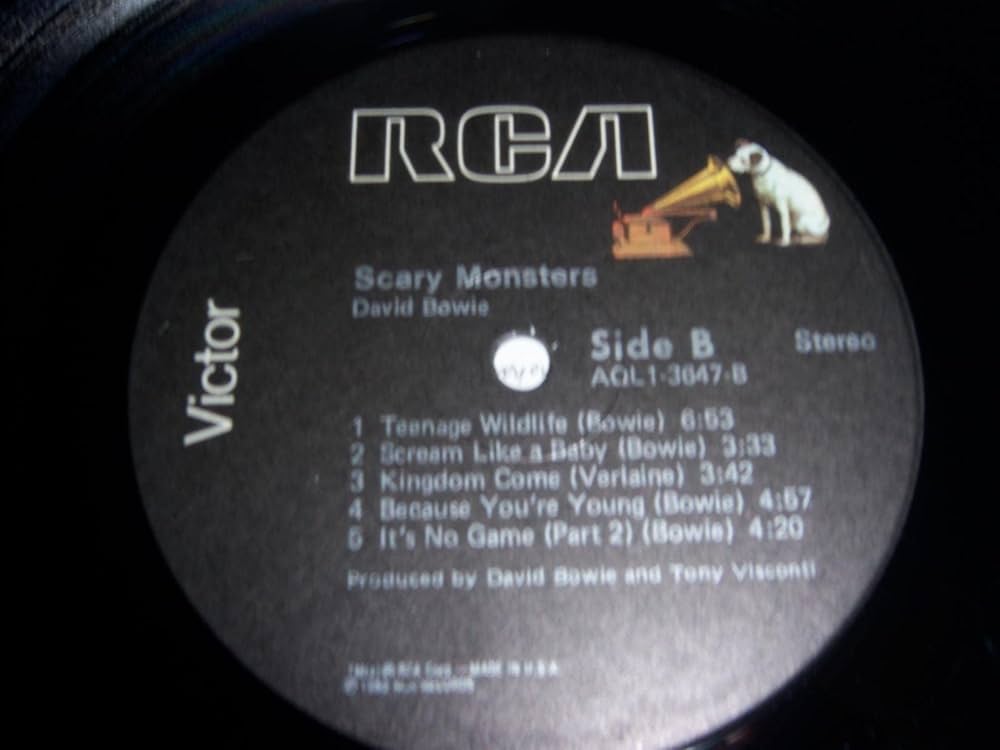 David Bowie - Scary Monsters LP レコード David Bowie – Scary Monsters – Vinyl (Indianapolis Pressing