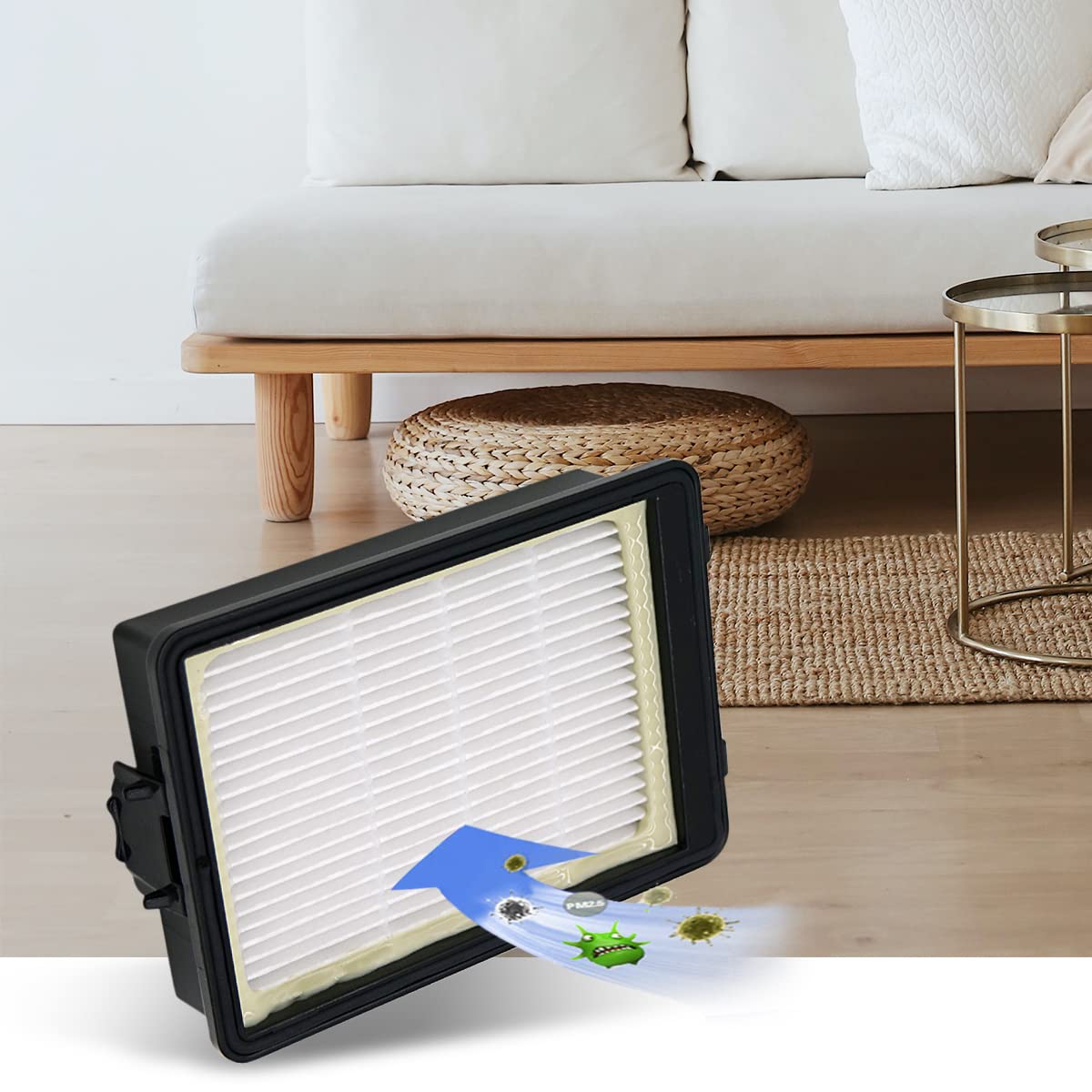 Filtro HEPA H13 Di Ricambio Per Aspirapolvere Samsung CycloneForce Pet E SC21F50HD - Misure 145x100x30mm