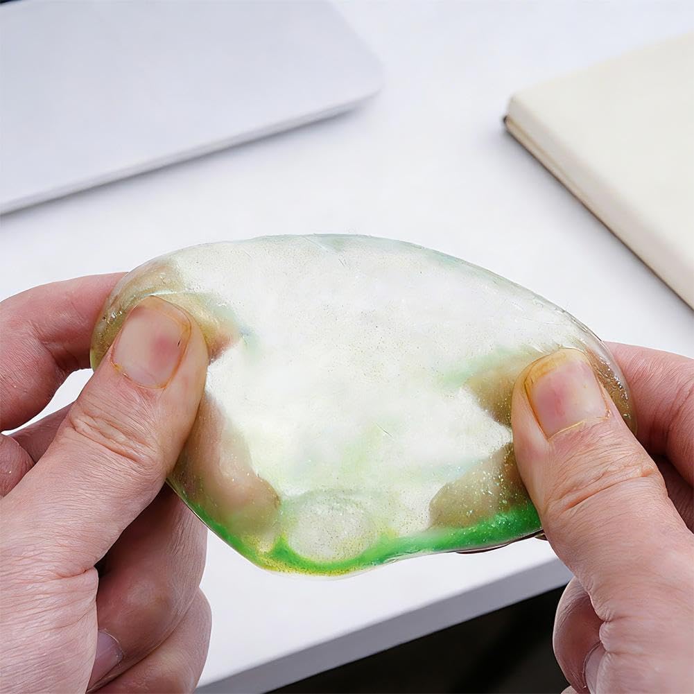 One Random Dumpling Stress Ball, Simulated Steamed Bun Stress Relief Toy, Soft Squeeze Decompression Dough for Kids Adults