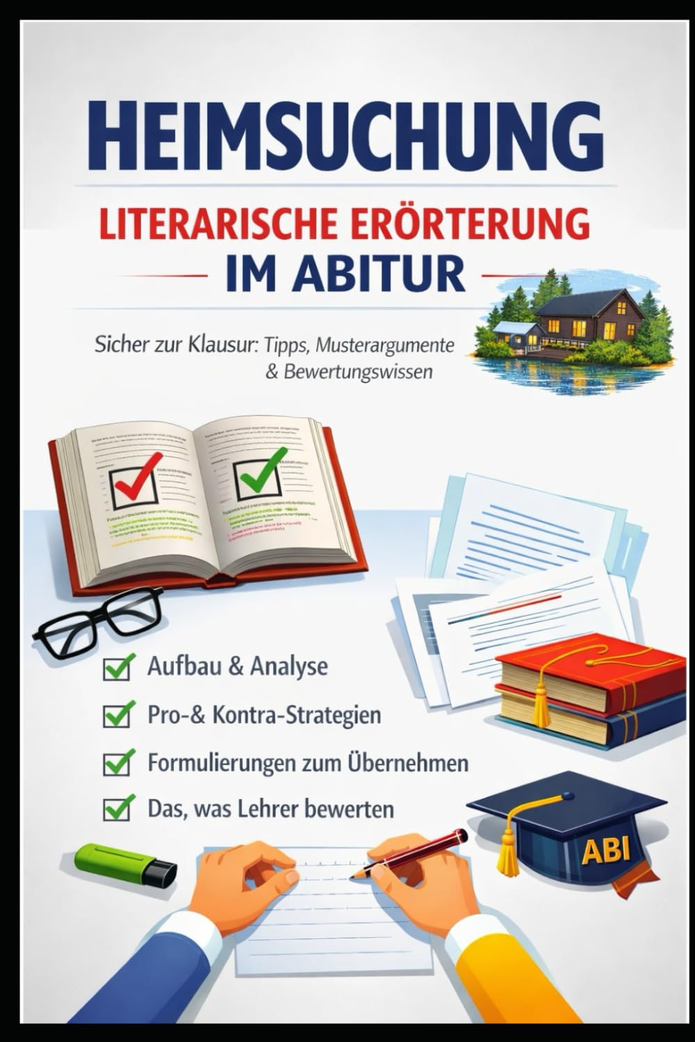 Heimsuchung – Literarische Erörterung im Abitur: Sicher zur Klausur: Aufbau, Musterargumente, Pro-&-Kontra-Strategien und Bewertungswissen zu Jenny Erpenbecks Roman