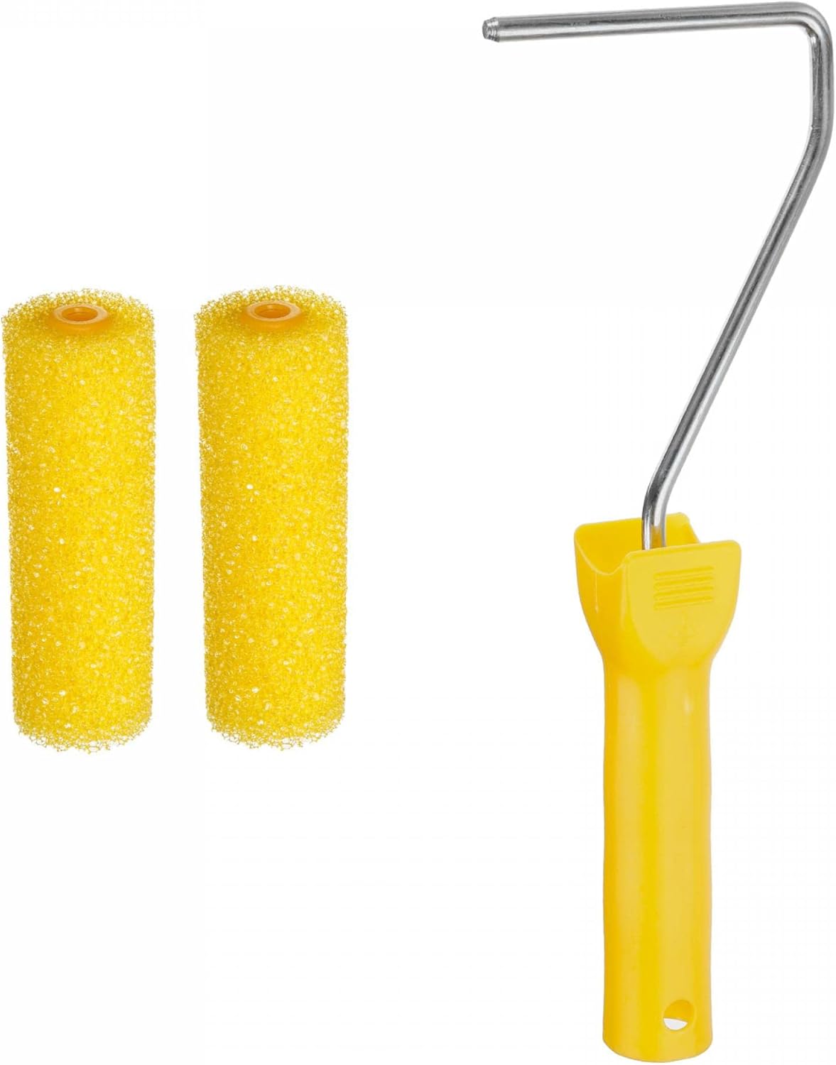 uxcell 3Pcs Paint Roller Kit, 2Pcs 4" Sponge Pattern Roller Covers and