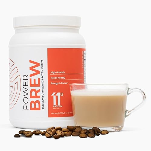 Café instantáneo de proteína cetogénica, ingredientes naturales, café en polvo alto en proteínas, proteína con sabor a café, 0.43 onzas de proteína,