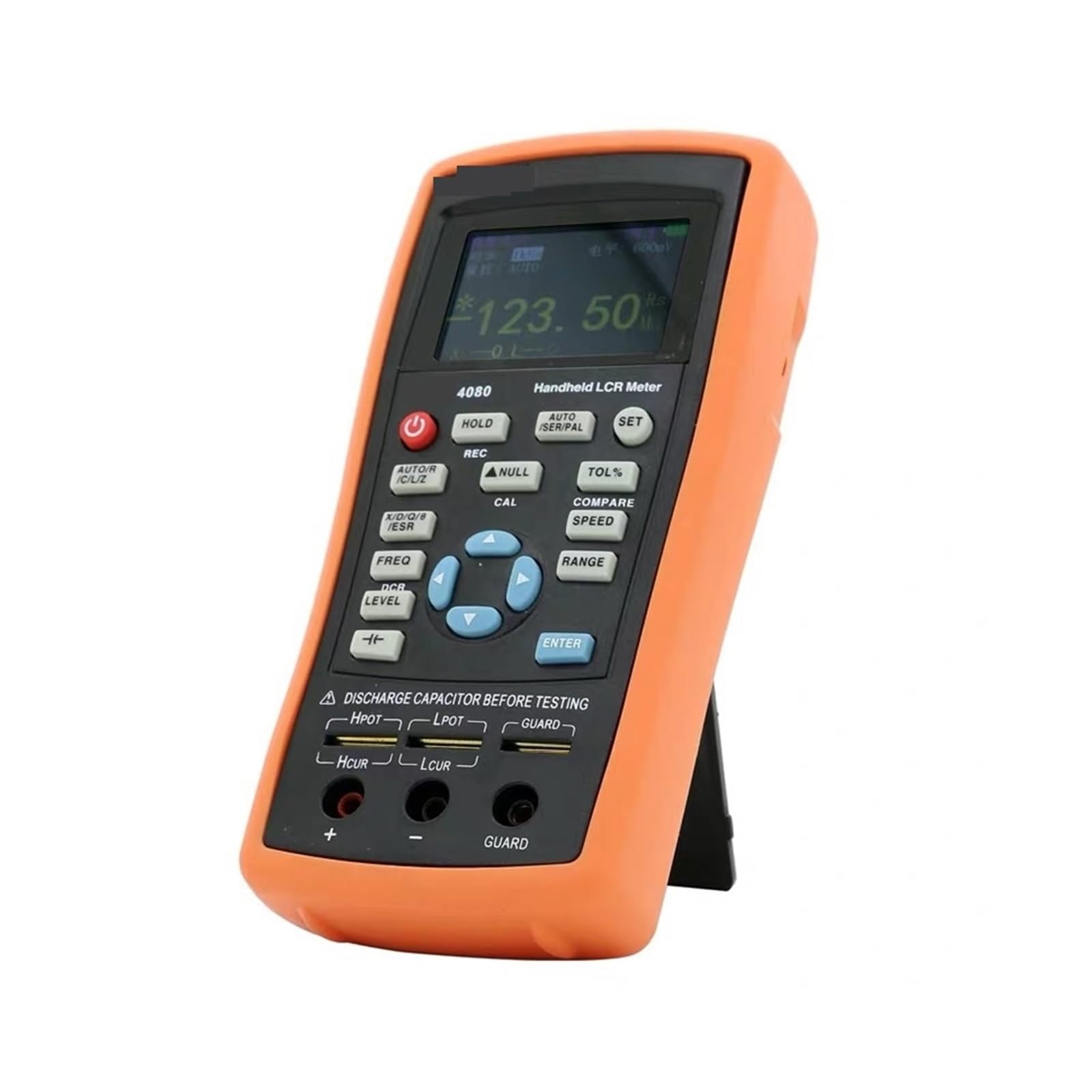 LCR Messgerät, Handheld LCR Digital Bridge Tester Hochpräzises Widerstands-, Kapazitäts- und Induktivitätsmessgerät(VC4080)