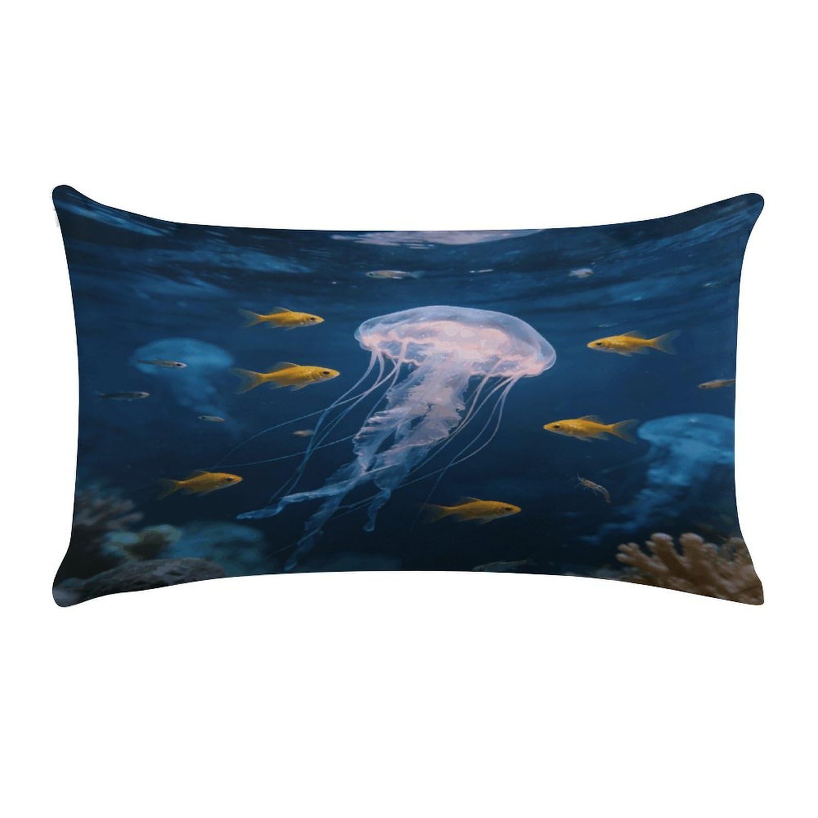 Khauerbc Style Deep-Sea Firefliespillow Cases Standard,Ultra Soft Microfiber Pillowcase With Zipper Closure,Bed Pillowcases Cover With Zipper For Bedroom, Sofa, Couch.