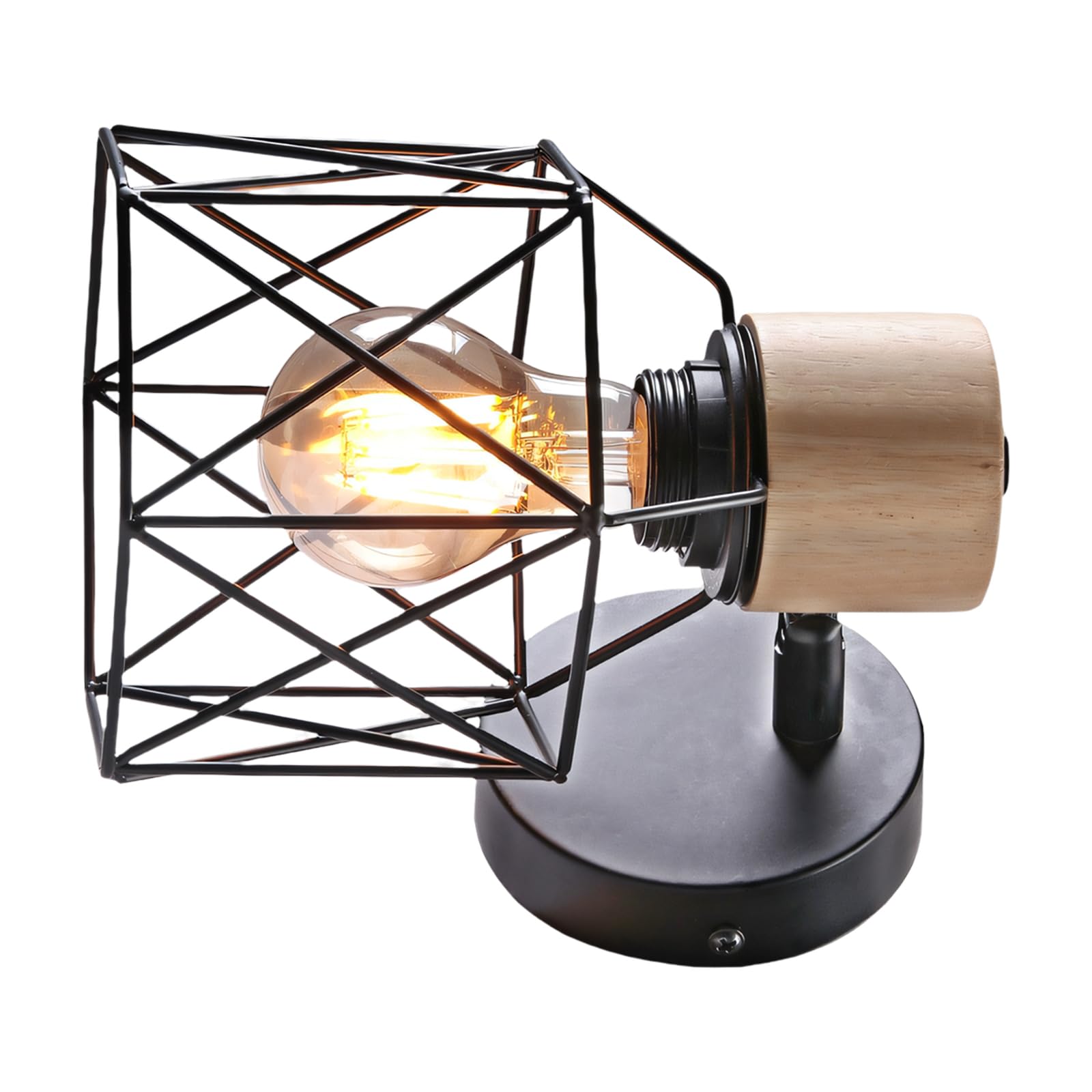 Newft With Light Bulb Bedroom Led Wall Lamp Industrial Wall Sconce Light Background Light Bedroom Bedside Lamp Decoration Enduring Sconces