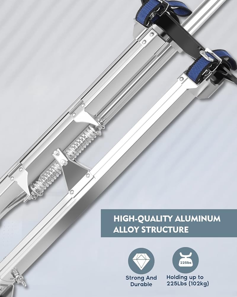 Échasses de cloison sèche de 122 à 162,6 cm pour adultes, hauteur réglable en aluminium pour la peinture, l'élagage des branches ou le nettoyage