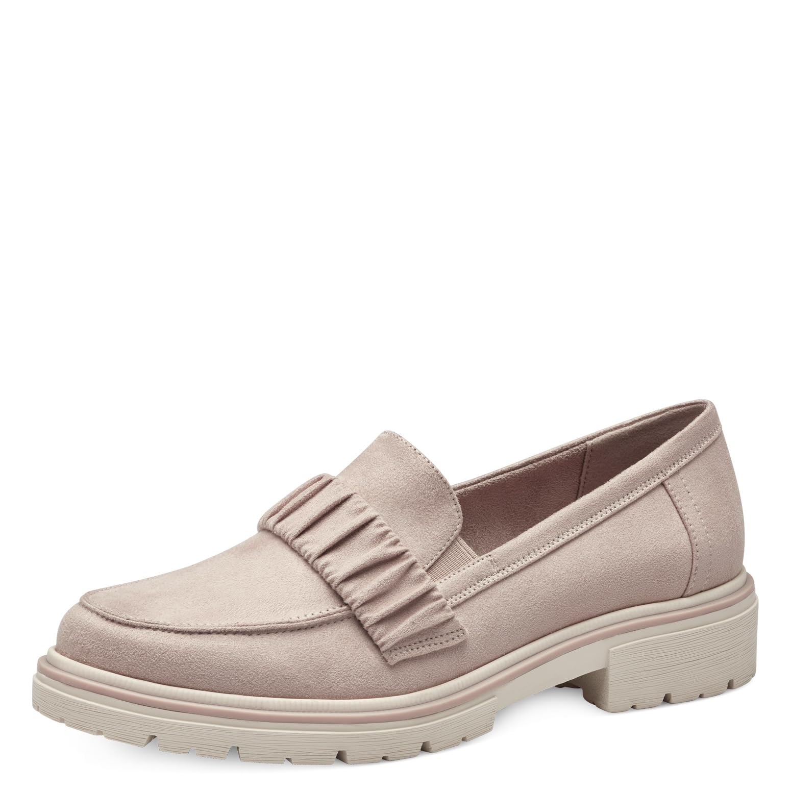 Jana Women’s Slip-Ons with Block Heel Vegan, Beige, 6 UK