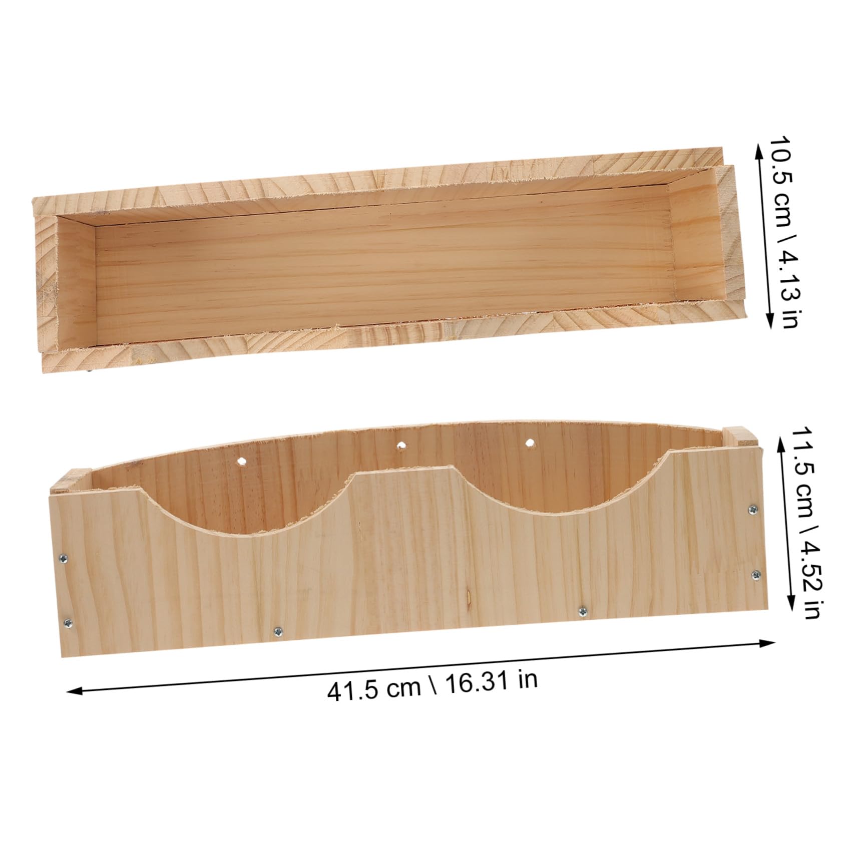 Holz Heuraufe mit Fixator für Meerschweinchen und Hamster Großer Futterspender zum Aufhängen Hält den Käfig Sauber und Ist Langlebig