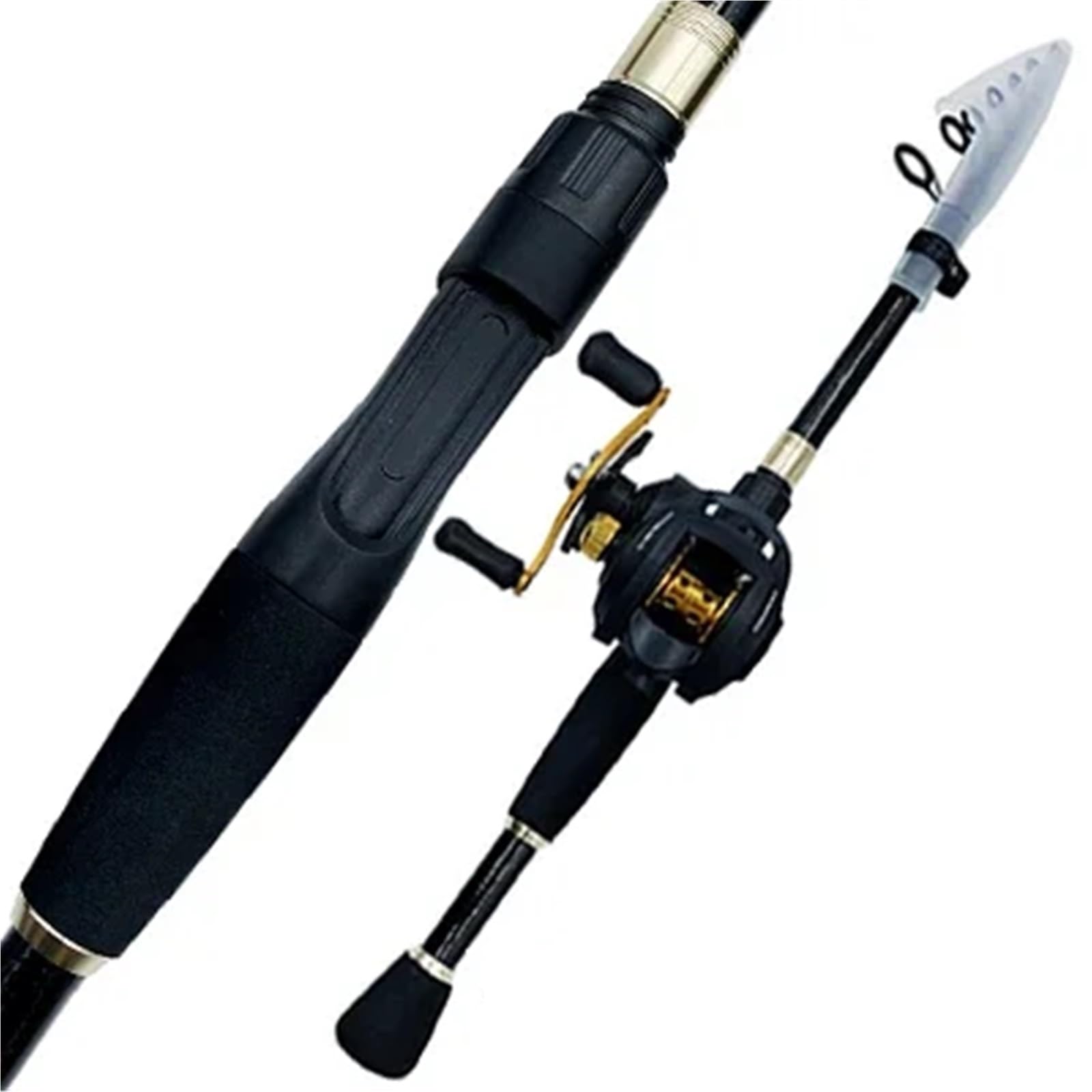 Canne à pêche Casting Combo Canne télescopique en Carbone et Moulinet Baitcasting Kit de Canne à pêche de Voyage Portable Poids d'appât 10-30g Kit Complet Canne à Pêche(1.8M,Purple)