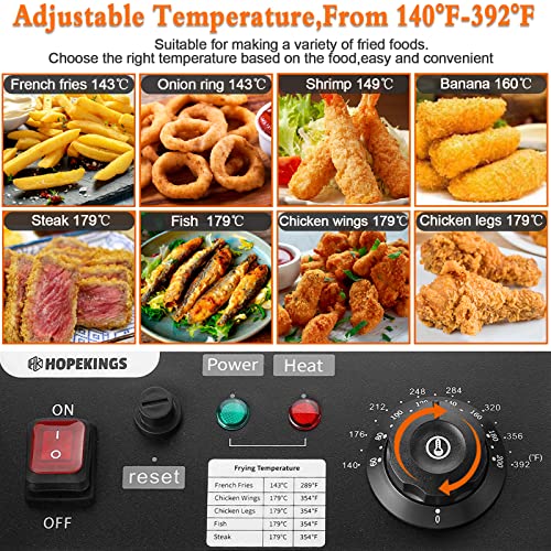 Wesoky 20.7 Qt Commercial Electric Deep Fryer With 2 Baskets, 2X6L Large Dual Tank Electric Deep Fryer Countertop For French Fries Turkey Restaurant Home Fast Oil Fryer With Temperature Control #TOP7